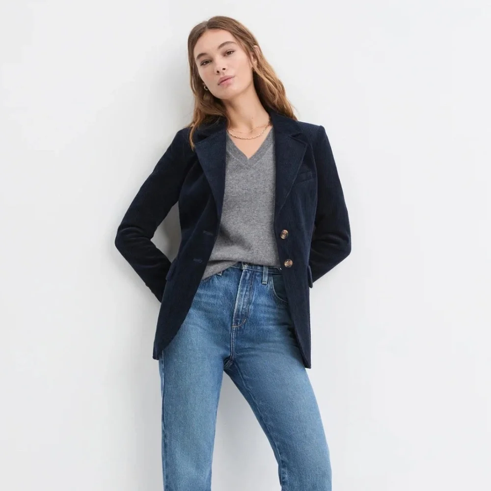 The Cord City Blazer ~ Navy - Picture 2 of 5